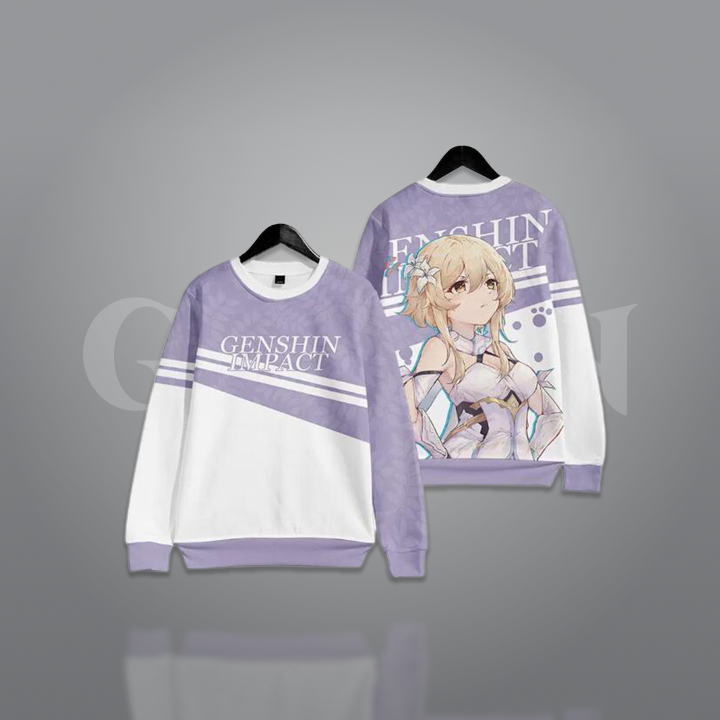 Lilac traveler sweatshirt 3 cuts